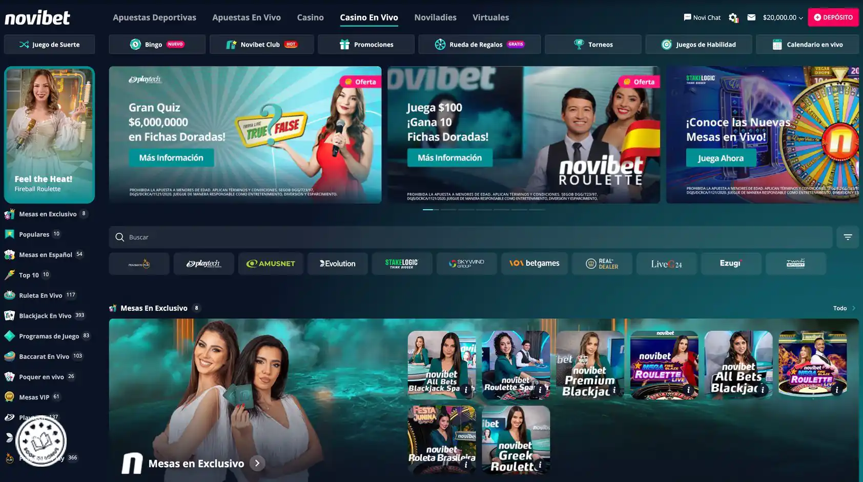novibet casino en vivo