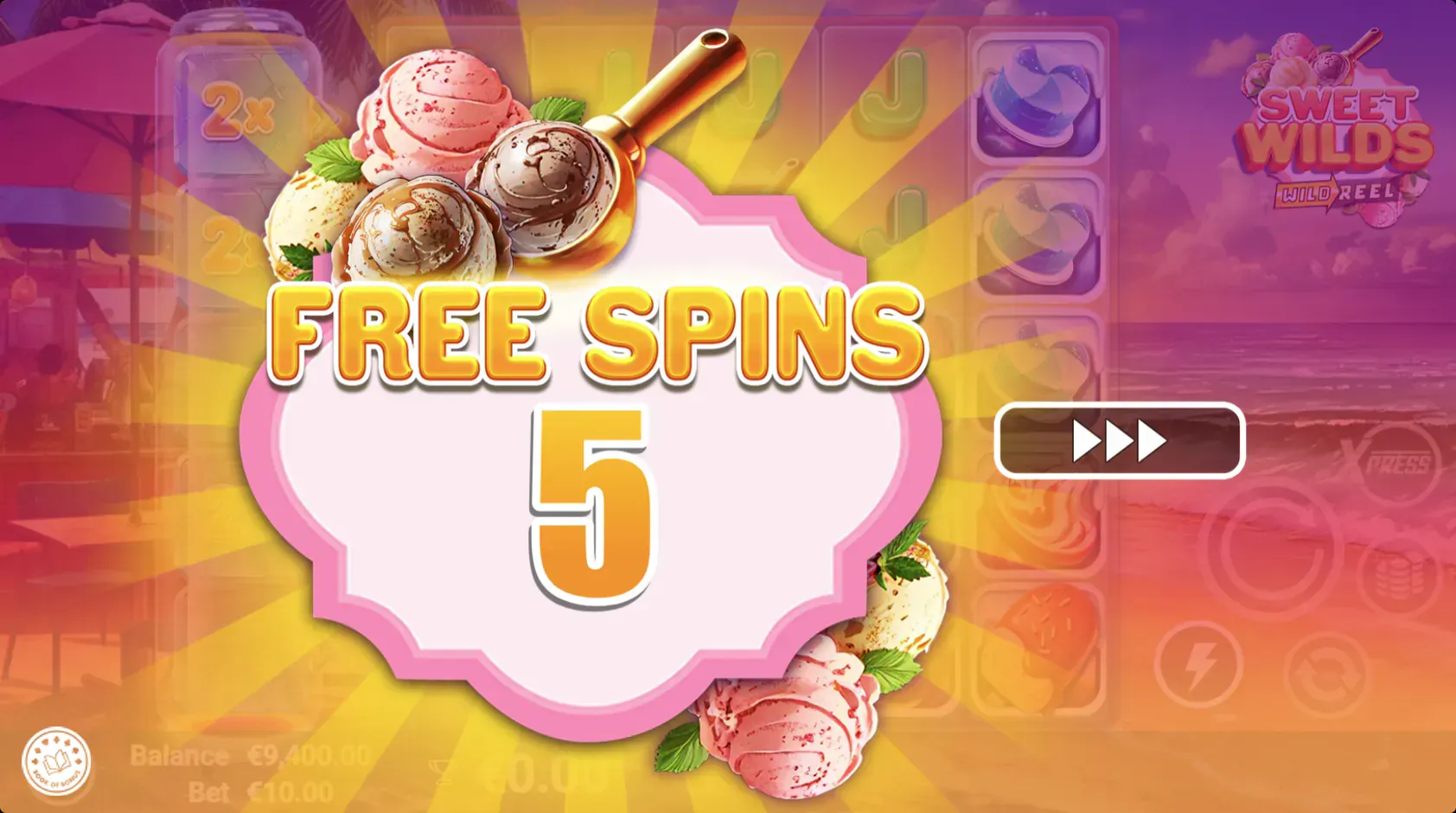 sweet wilds free spins